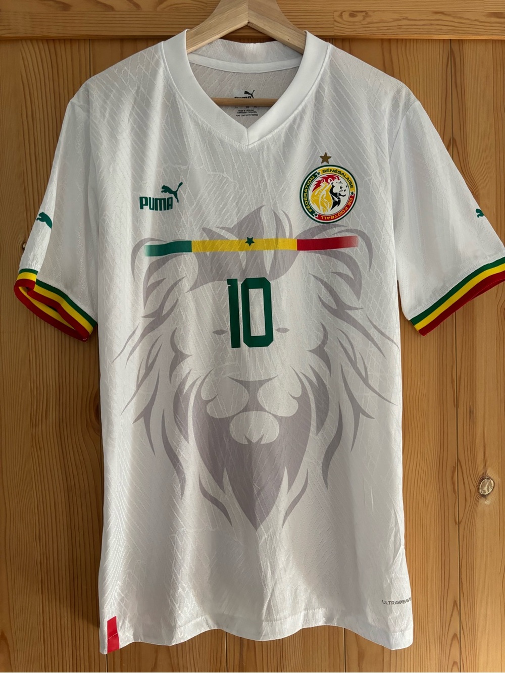 Puma Senegal 2022 World Cup Home Soccer Jersey Men’s XL White #10 Custom Name